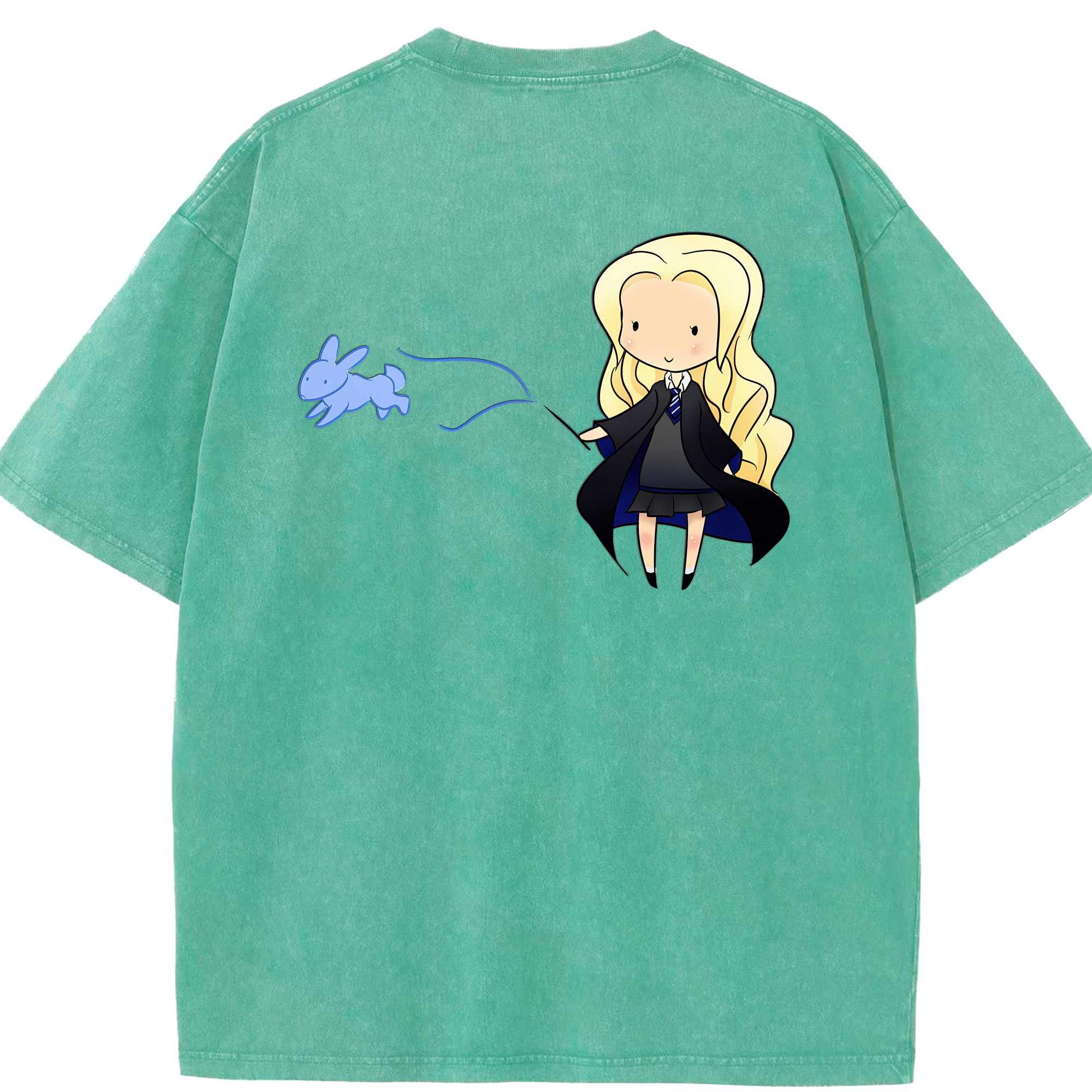 （画像用） Harry Potter ハリー・ポッターシリーズ 綿100% ヴィンテージ風 半袖Tシャツ（背面プリント）